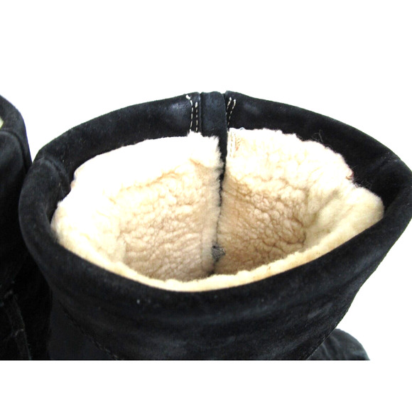 UGG Australia 5132 Cargo III Black Suede Sheepskin Lined Tall Boot Women Sz 6 - Picture 10 of 12